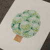 Affiche risographie 'Arbre vert'