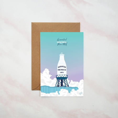 Postcard 'Guaranteed pure milk'