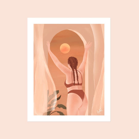 Poster 'Woman Sunset'