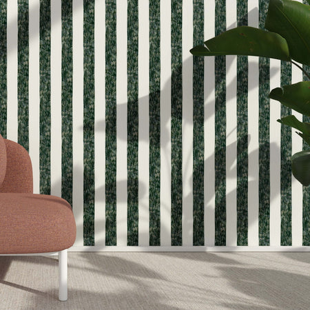Papier peint Lignes Émeraude