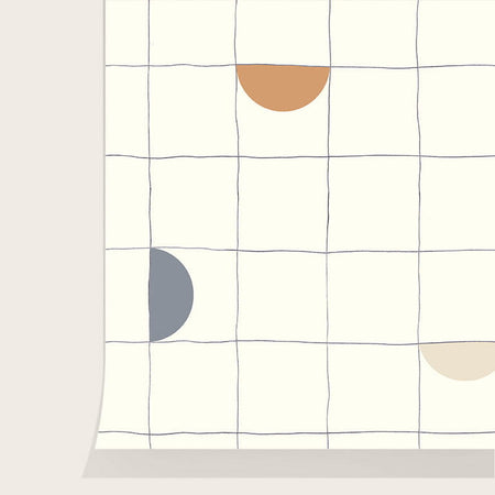 Papier peint Lune Moutarde