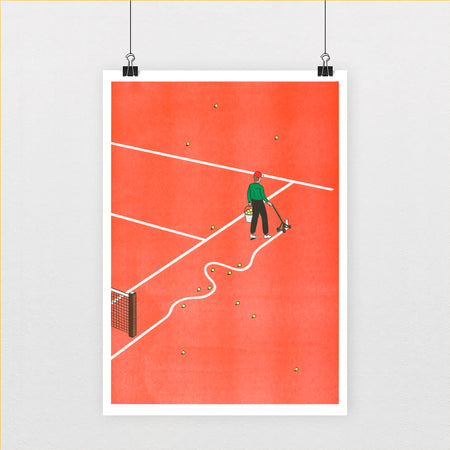 Risograph poster 'Roland-Garros'