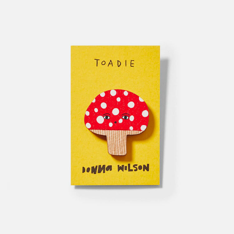 Toadie Mushroom Wooden Pin