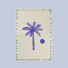 Blue palm tree dishcloth