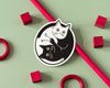 Autocollant Chats Yin Yang
