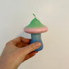 Small mushroom sunrise candle 