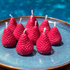 Ensemble de 5 bougies fraises