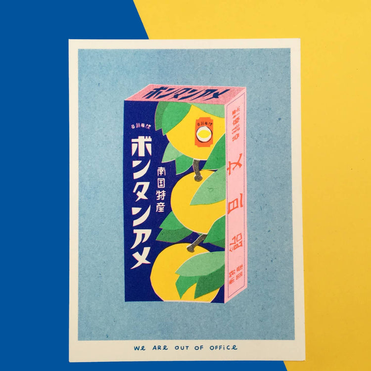 Affichette risographie 'Japanese Powdery Candy'