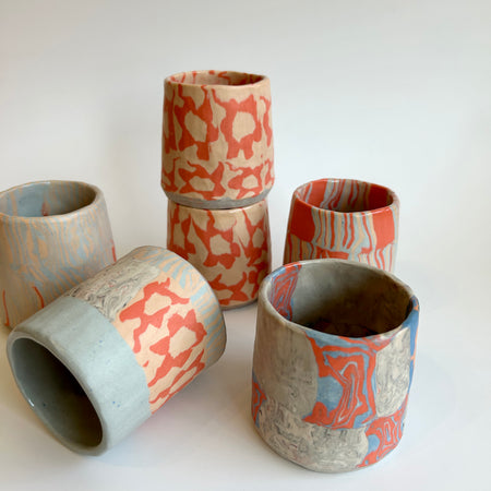 Tasse nerikomi pêche et bleu [modèles variés]