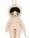 Decorative lucky doll 'Polka dot jumpsuit'