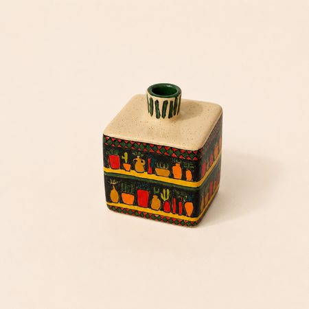 Vase cubique 'Cactus'