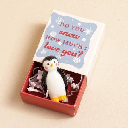 Petit porte-chance en céramique Pingouin