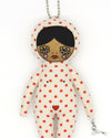 Decorative lucky doll 'Polka dot jumpsuit'