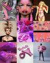 Poupée porte-bonheur décorative 'Dark pink Devil'