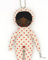 Decorative lucky doll 'Polka dot jumpsuit'