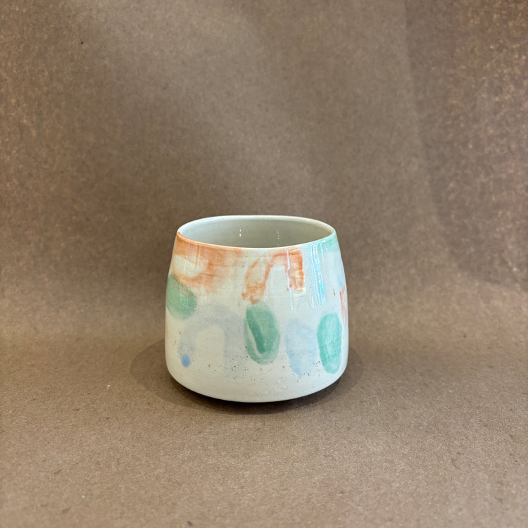 Abstract ceramic tea bowl #49