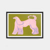 Affiche 'Pink Afghan Hound'