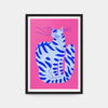 Poster 'Cat with Stripes'