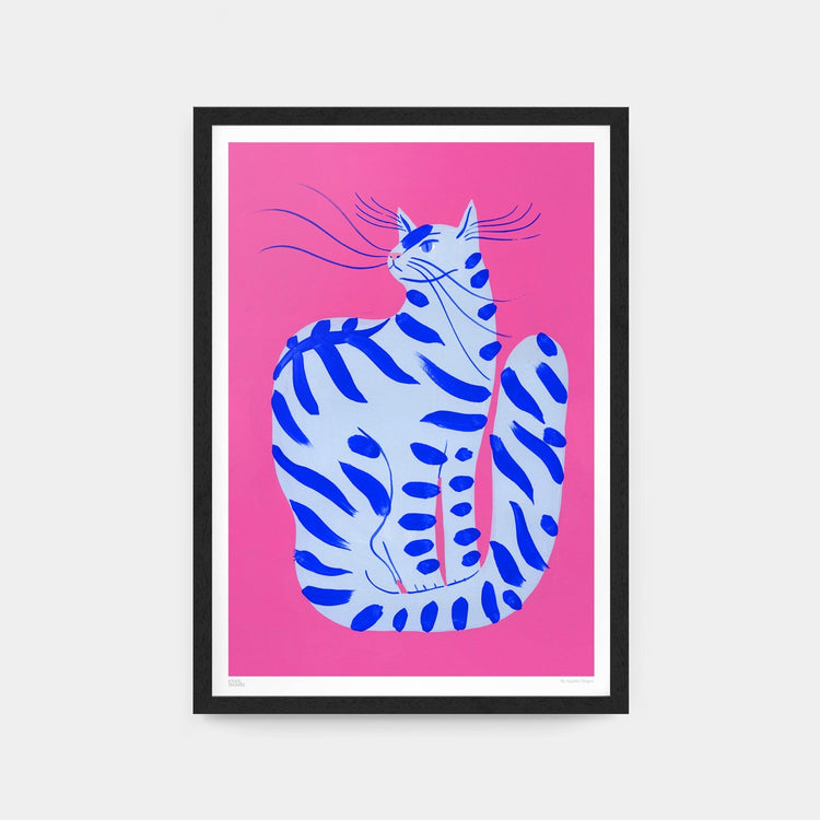 Poster 'Cat with Stripes'