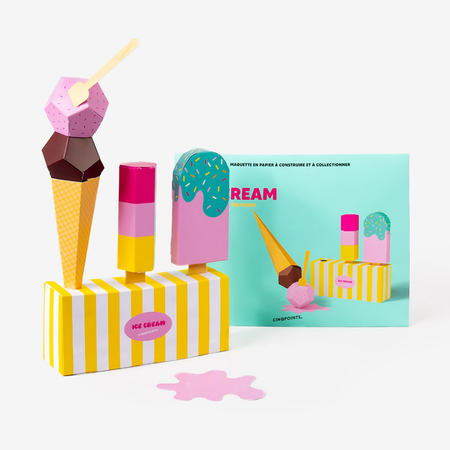 DIY 3D Ice Cream Set to Assemble