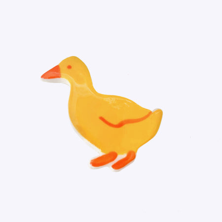 Broche en céramique Canard