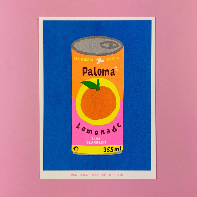 Affichette risographie 'Paloma Lemonade'