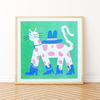 'Cowboy cat' risograph poster