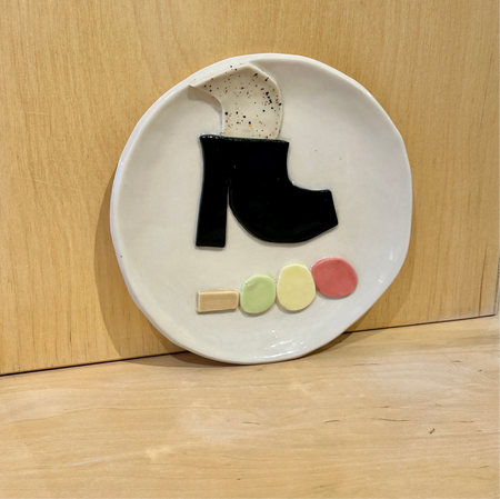 Assiette en porcelaine Bottes et dango