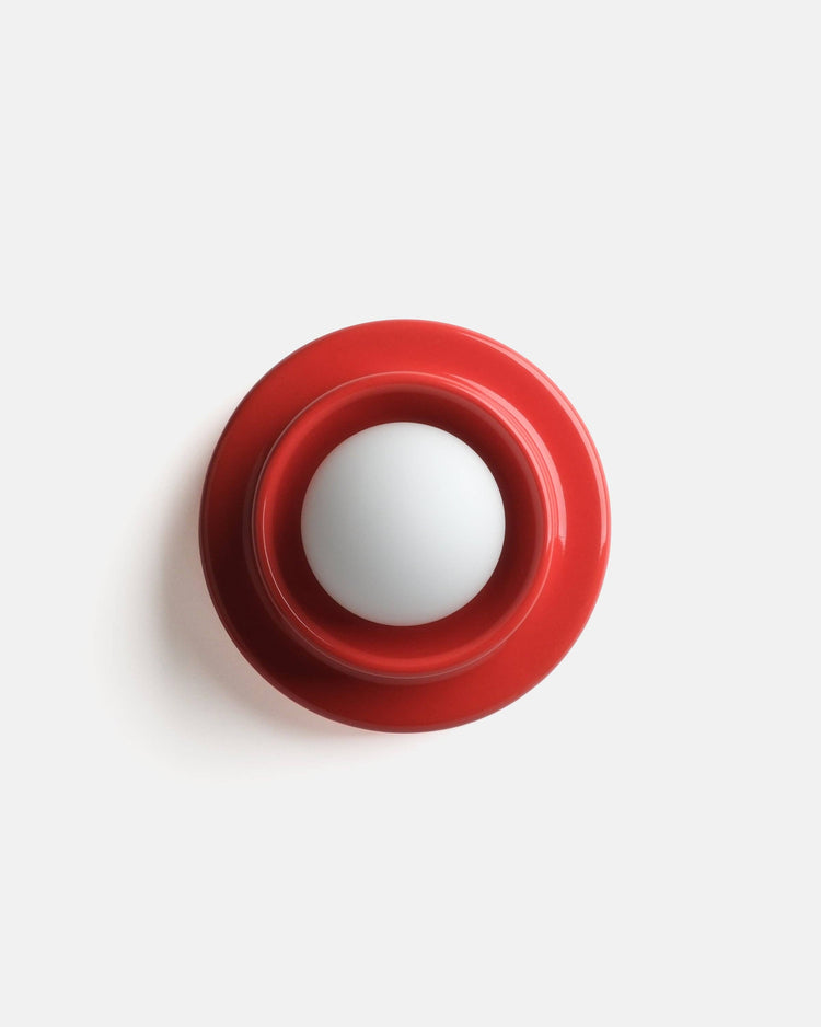 Luminaire Q en céramique rouge