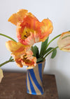 Blue Stripe Twist Vase