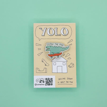 Enjoy the Ride Crocodile Pin