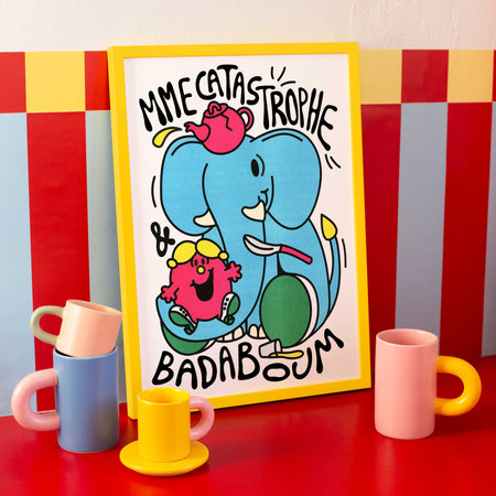 Affiche risographie 'Madame Catastrophe'