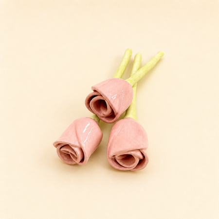 Rose en céramique