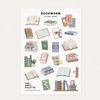 Feuille d'autocollants Livres
