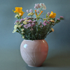 Very large plump floral vase