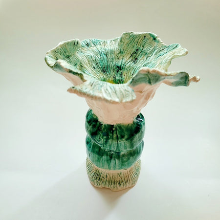Vase Organique vert en céramique
