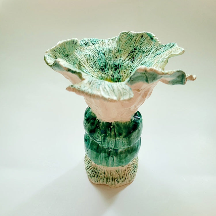 Vase Organique vert en céramique
