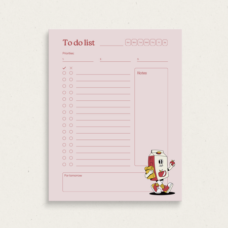 Bloc-notes to-do Jus de Pomme