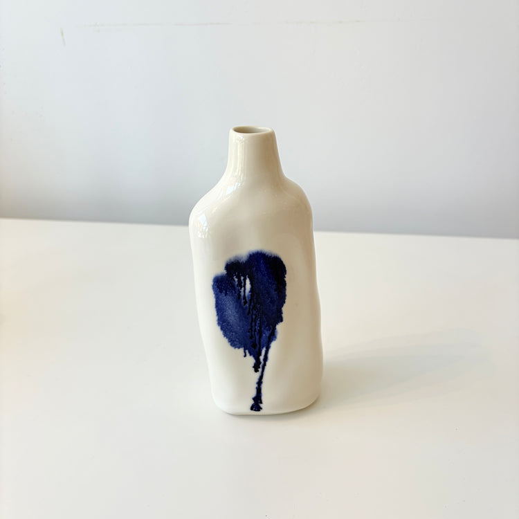 Vase soliflore plat en céramique