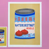 Risograph poster 'Can Water Chestnuts'