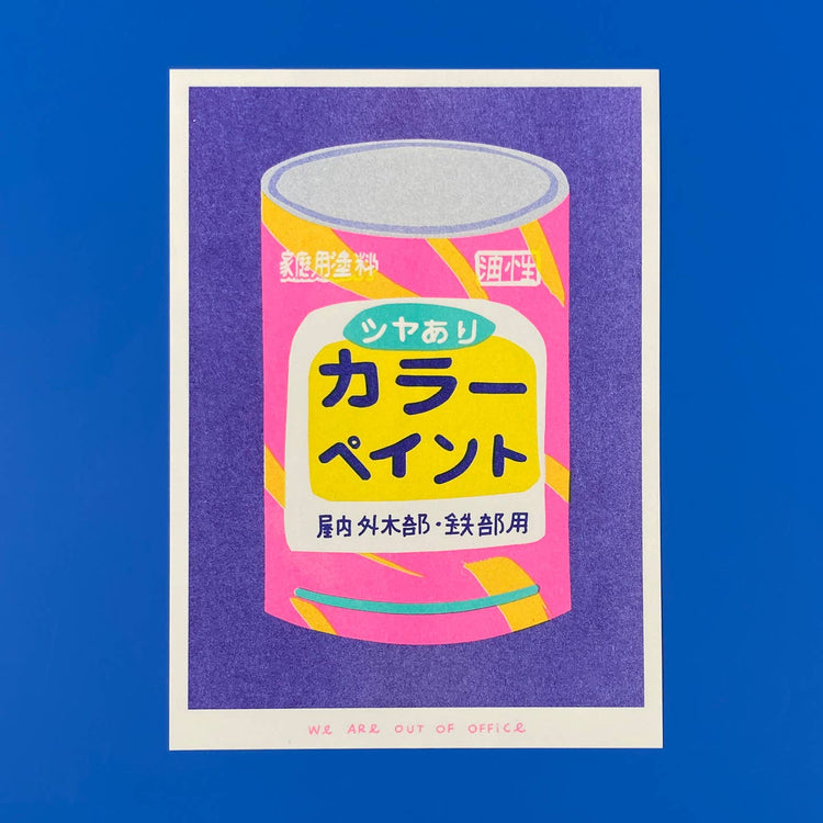 Affichette risographie 'Japanese Bucket of Paint'