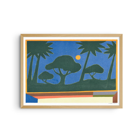 Affiche risographie 'A Bright Night'