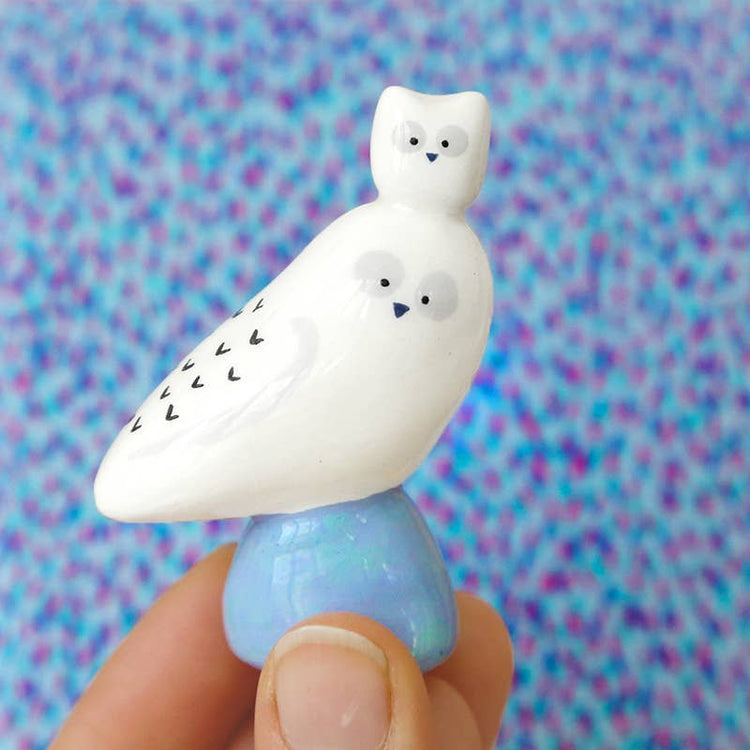 Small ceramic owl sculpture