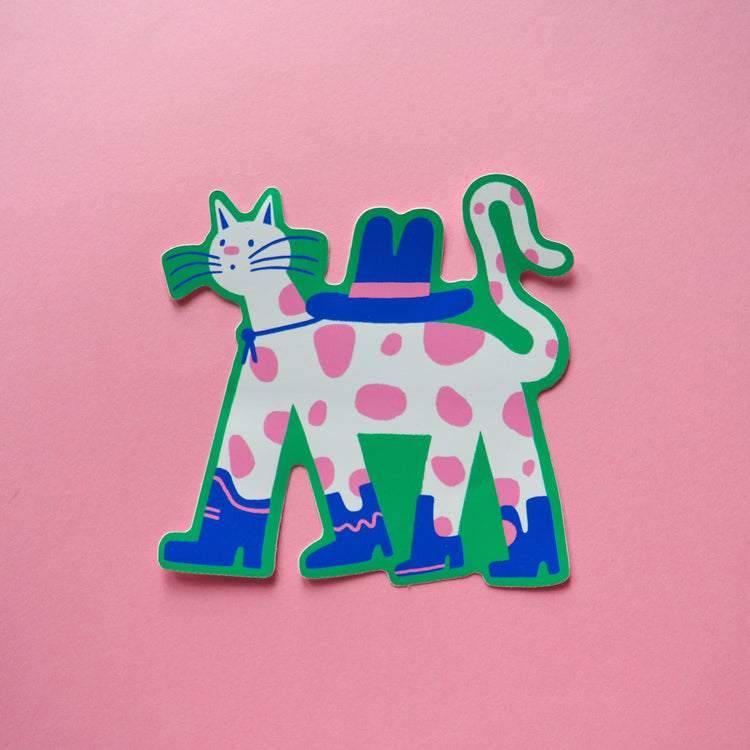 Cowboy Cat Sticker