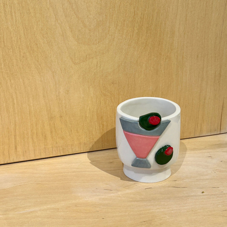 Tasse gobelet en porcelaine Martini Olive