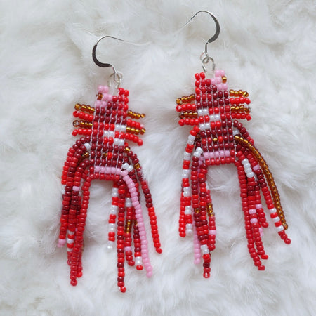 Boucles d'oreilles pendants Red