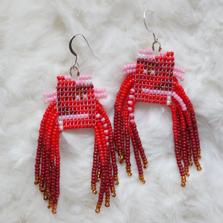 Boucles d'oreilles pendants Red Fade