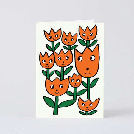 Smiling Flowers Greeting Card