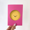 Happy face greeting card 