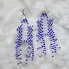 Boucles d'oreilles pendants Blue Checker